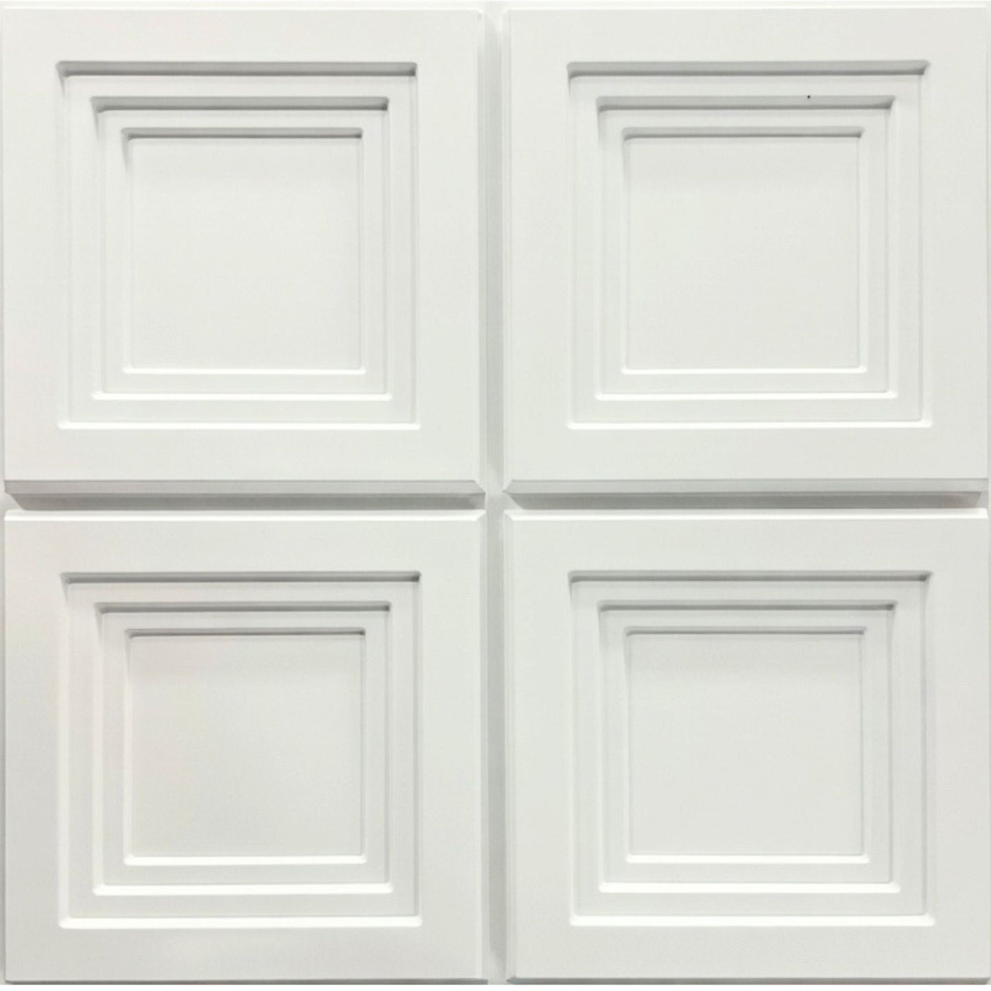 Matt White Square Box Design 3D Wall Panel