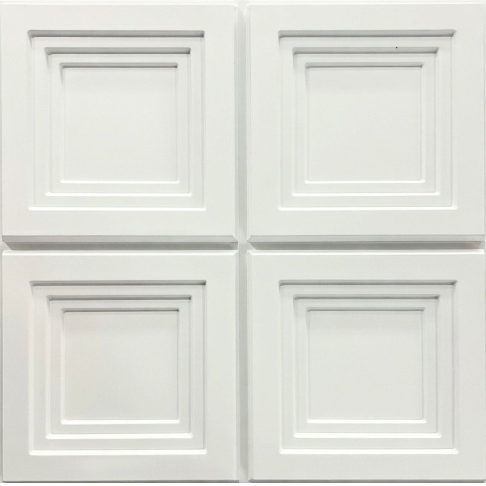 Matt White Square Box Design 3D Wall Panel