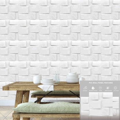 Matt White Stream Design 3D Wall Panel-2