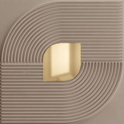 Mega Graige - Copper Self Adhesive PVC wall Panels Curve Line Design
