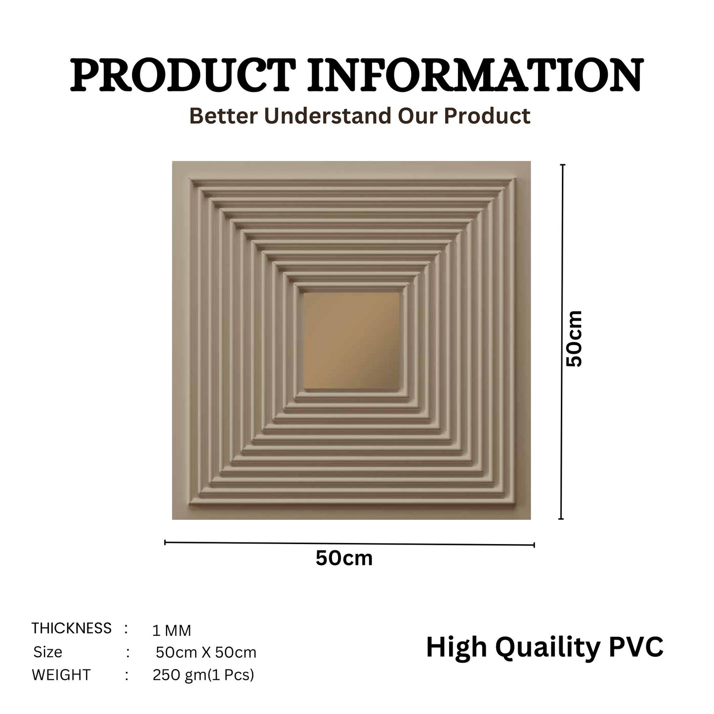 Mega Graige - Copper Self Adhesive Panels Line Design