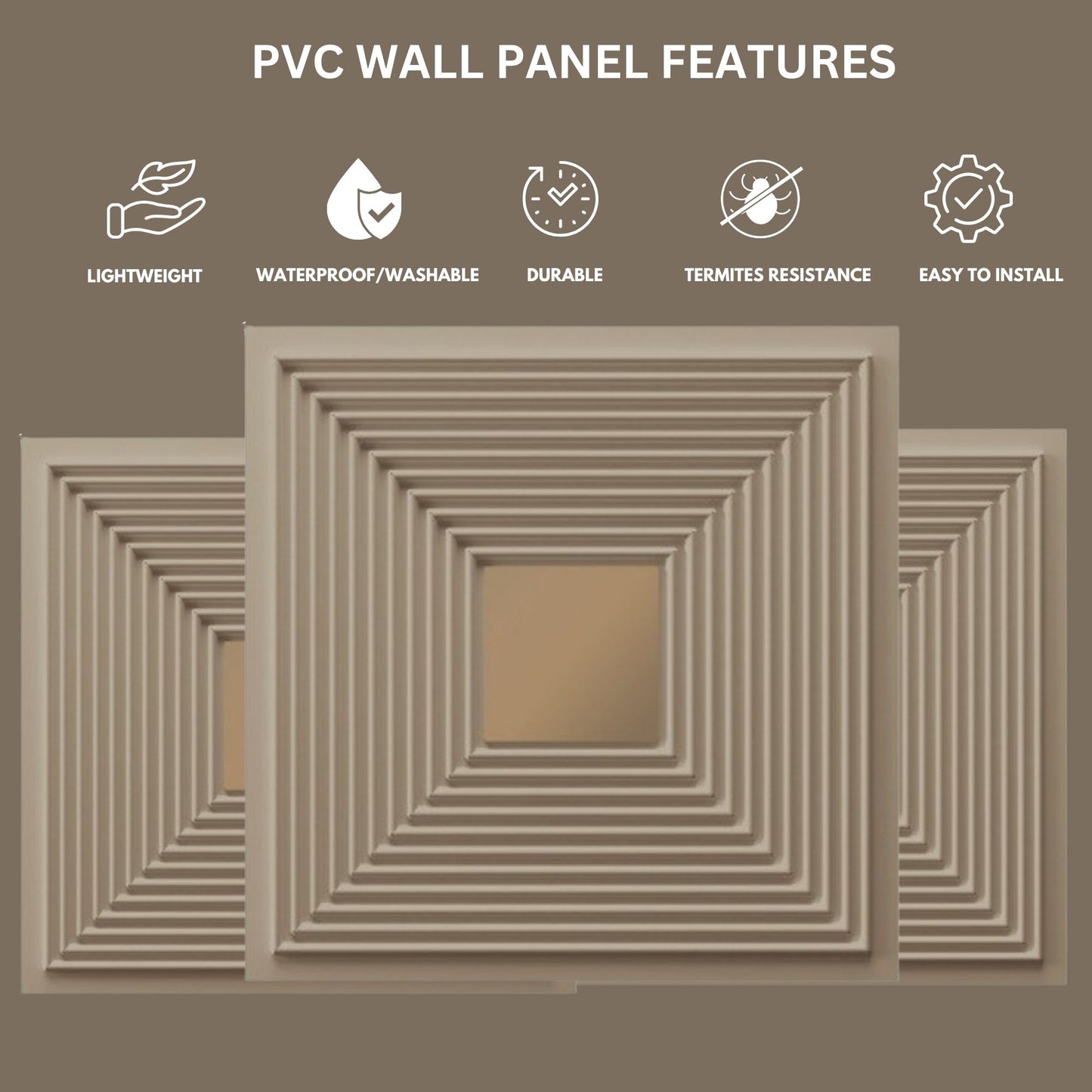 Mega Graige - Copper Self Adhesive Panels Line Design