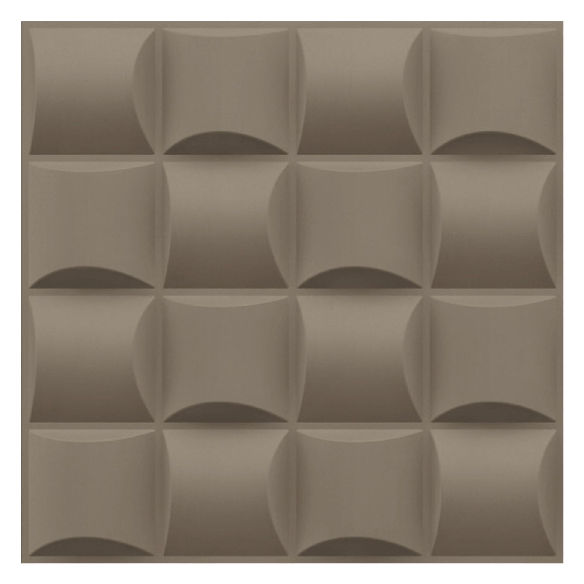 Mega Greige Block Design 3D Wall Panel View
