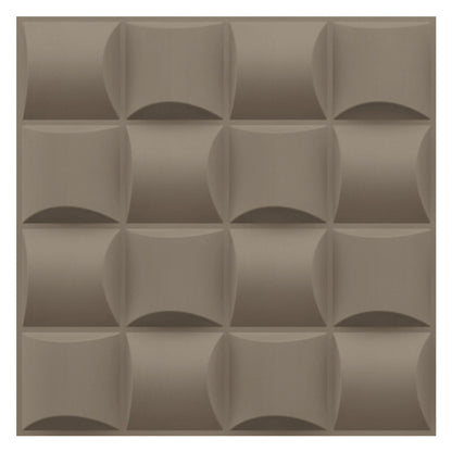Mega Greige Block Design 3D Wall Panel View