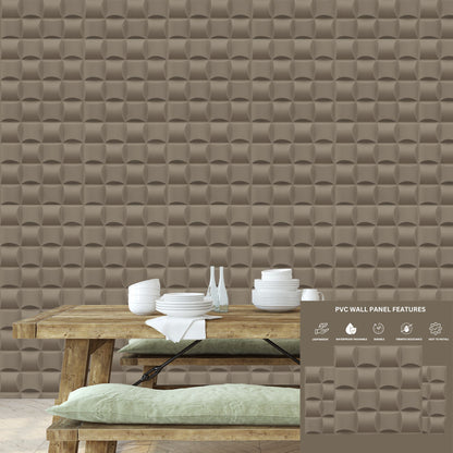 Mega Greige Block Design 3D Wall Panel View-2