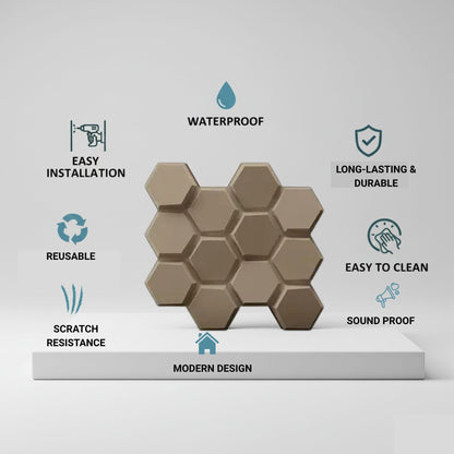 Mega Graige 3D Wall Panels Hexagon Design-td038