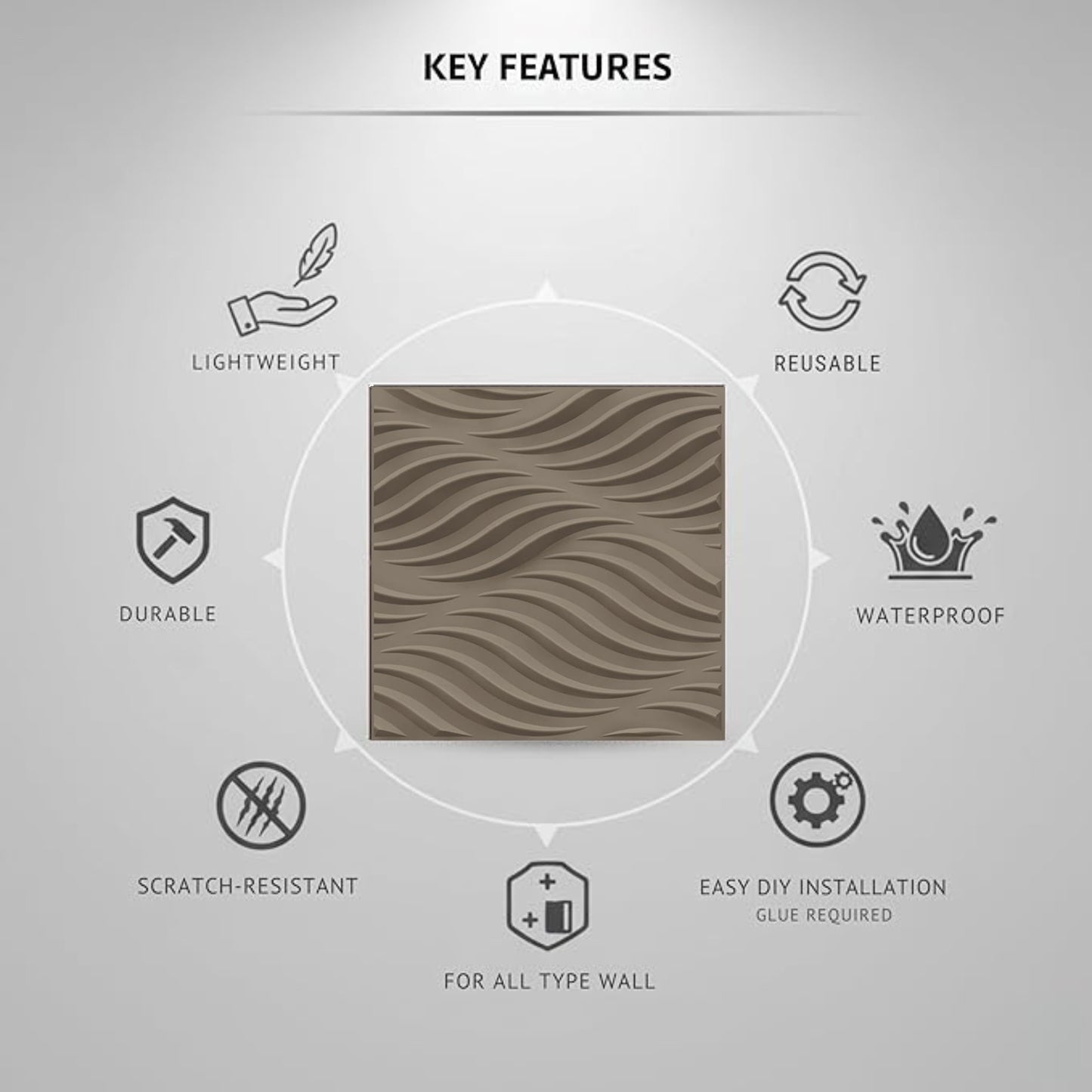 Mega Graige 3D Wall Panels Pixel Design