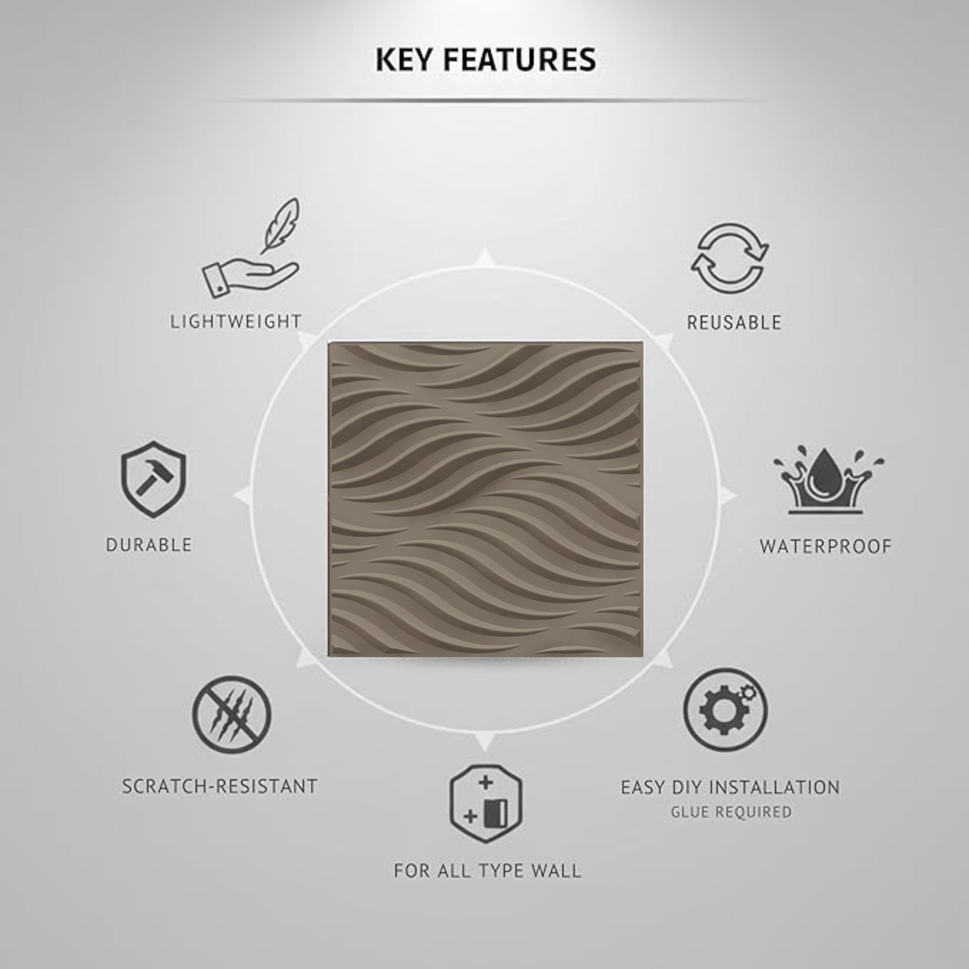 Mega Graige 3D Wall Panels Pixel Design