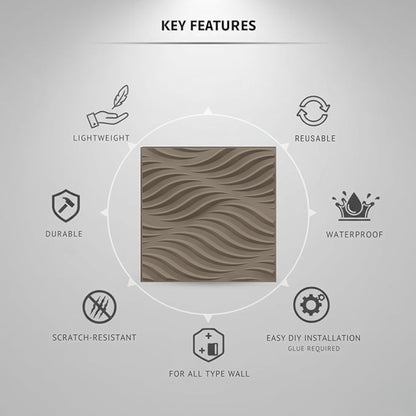 Mega Graige 3D Wall Panels Pixel Design