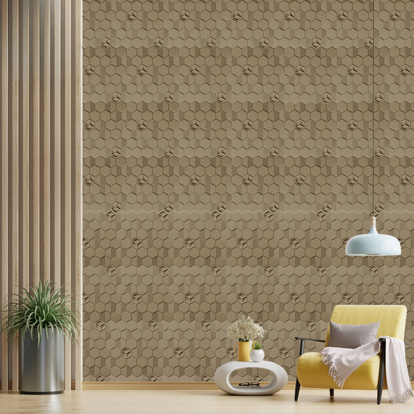 Mega Graige Self Adhesive Panels Hexagon Design
