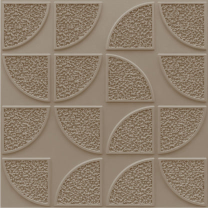 Mega Greige Self Adhesive Panels Quarter Circle Design