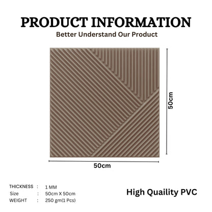 Mega Greige Self Adhesive Panels Stripe Design