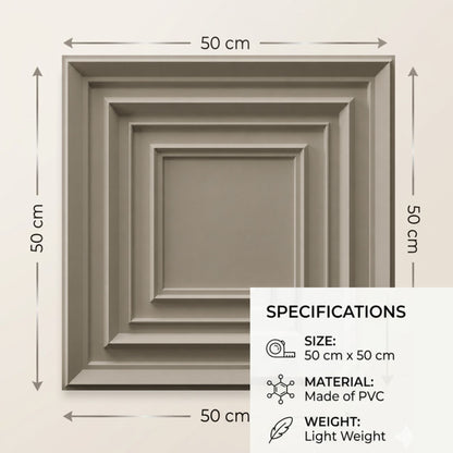 Mega Greige 3D Wall Panels Accent Design3