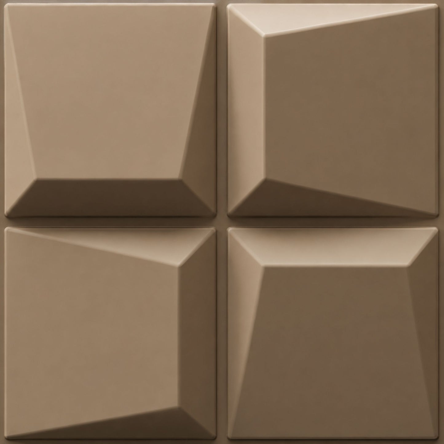 Mega Greige 3D Wall Panels Cube Design