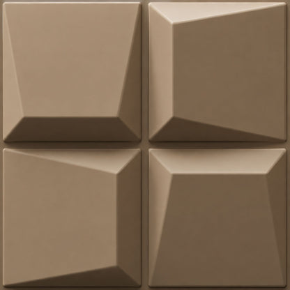 Mega Greige 3D Wall Panels Cube Design