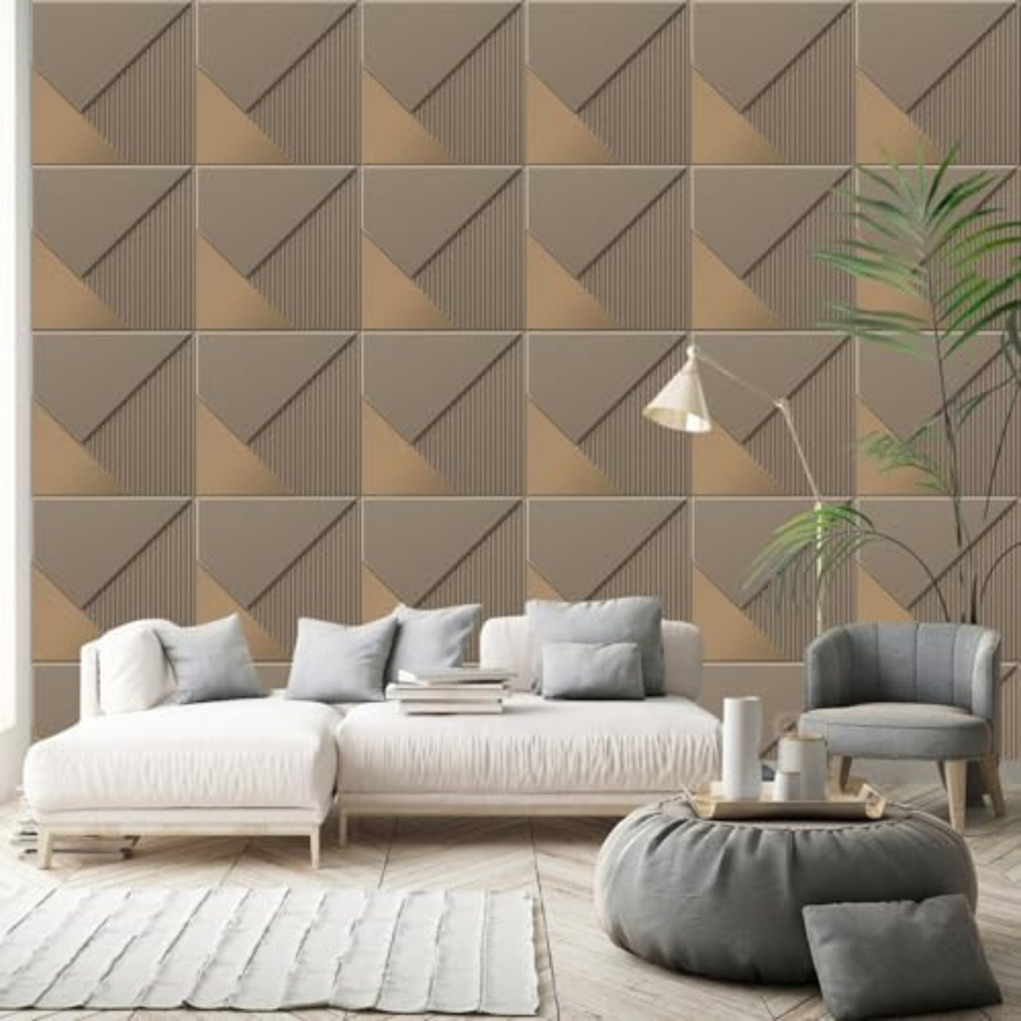 3D Wall Panels for Home Decor PVC Plaina Design 50X50 cm