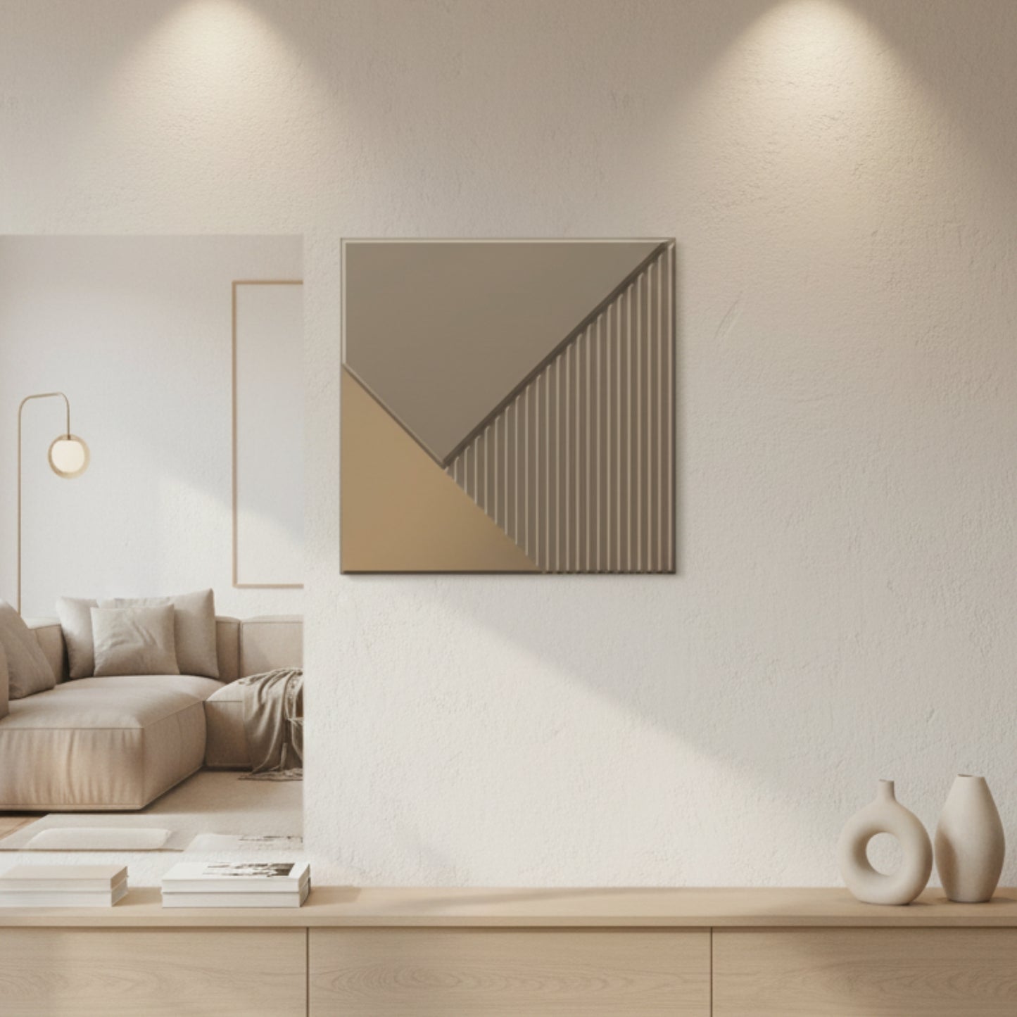 3D Wall Panels for Home Decor PVC Plaina Design 50X50 cm