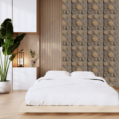 Mega Greige Acrylic Moon Design 3D Wall Panel-1