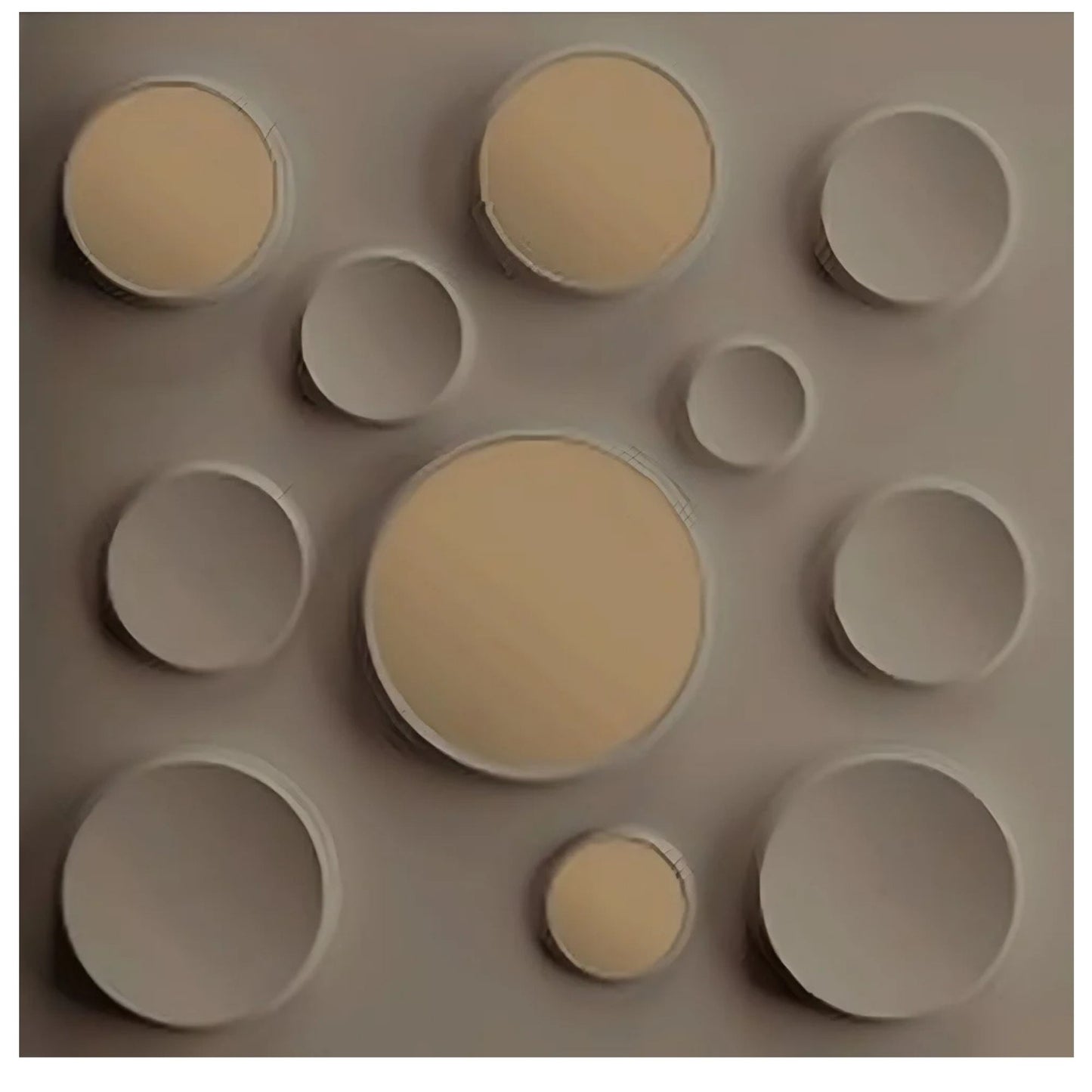 Mega Greige Acrylic Moon Design 3D Wall Panel