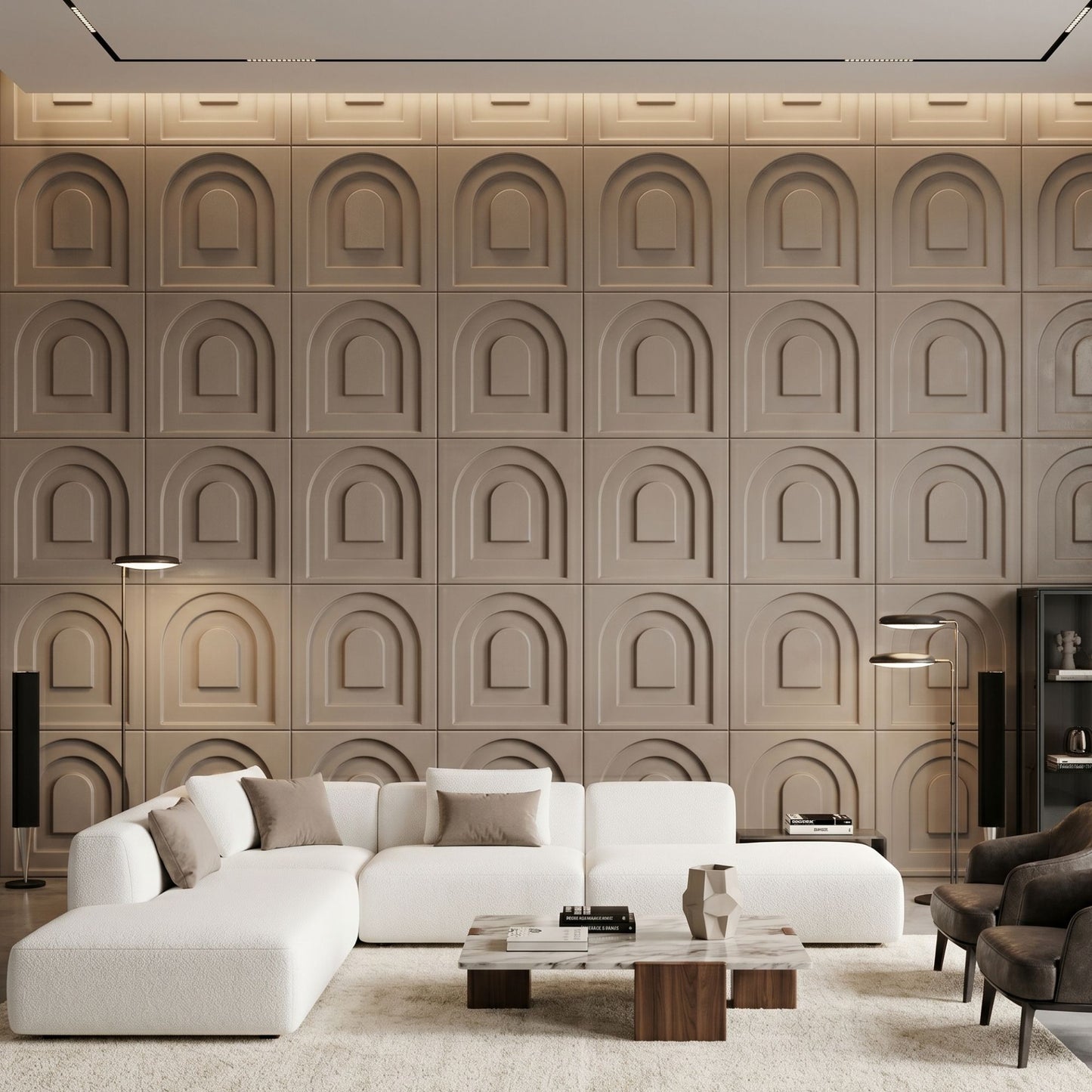 Mega Greige Archi Design 3D Wall Panel-1