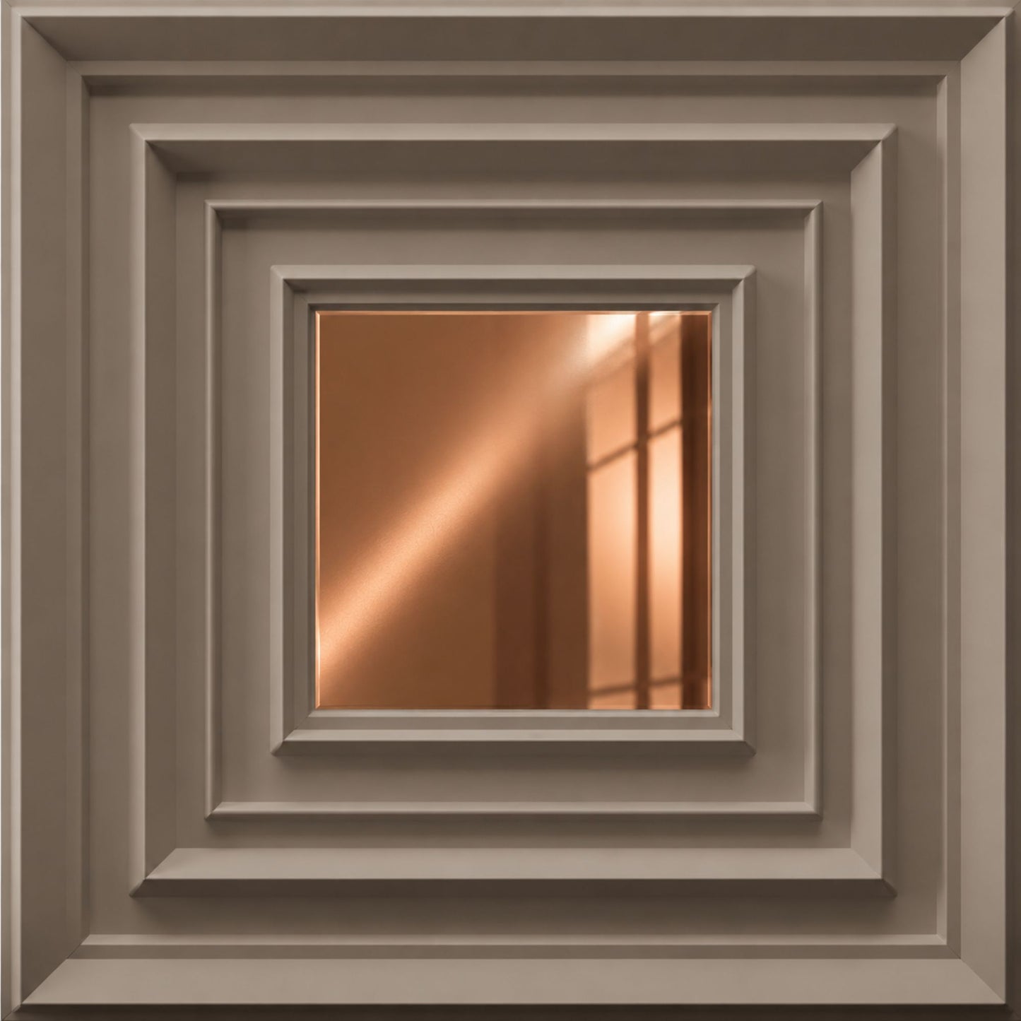 Mega Greige Copper Accent Design Acrylic 3D Wall Panel