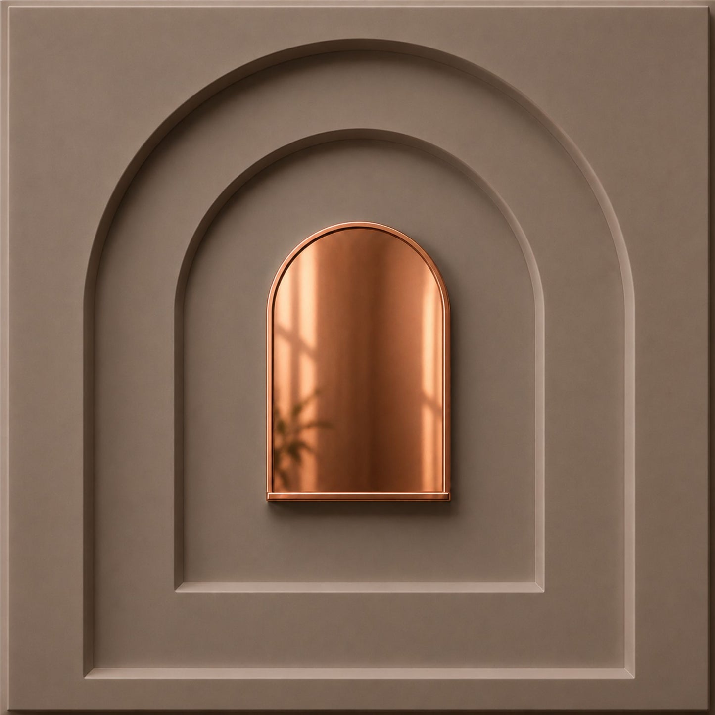 Mega Greige Copper Archi Design Acrylic 3D Wall Panel