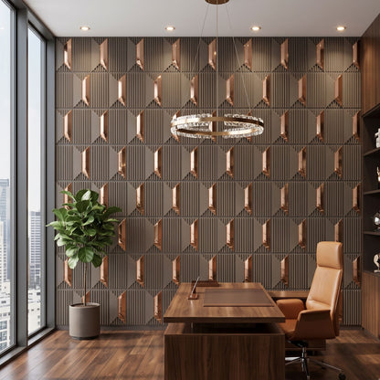 Mega Greige Copper Artisan Design Acrylic 3D Wall Panel-3