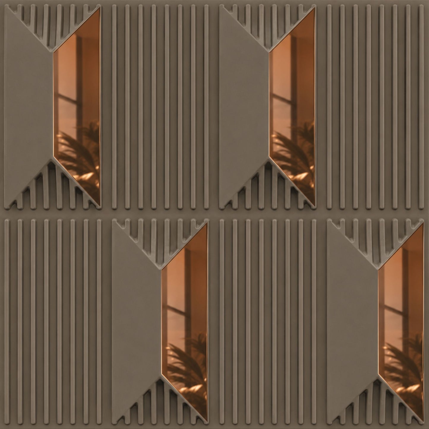 Mega Greige Copper Artisan Design Acrylic 3D Wall Panel