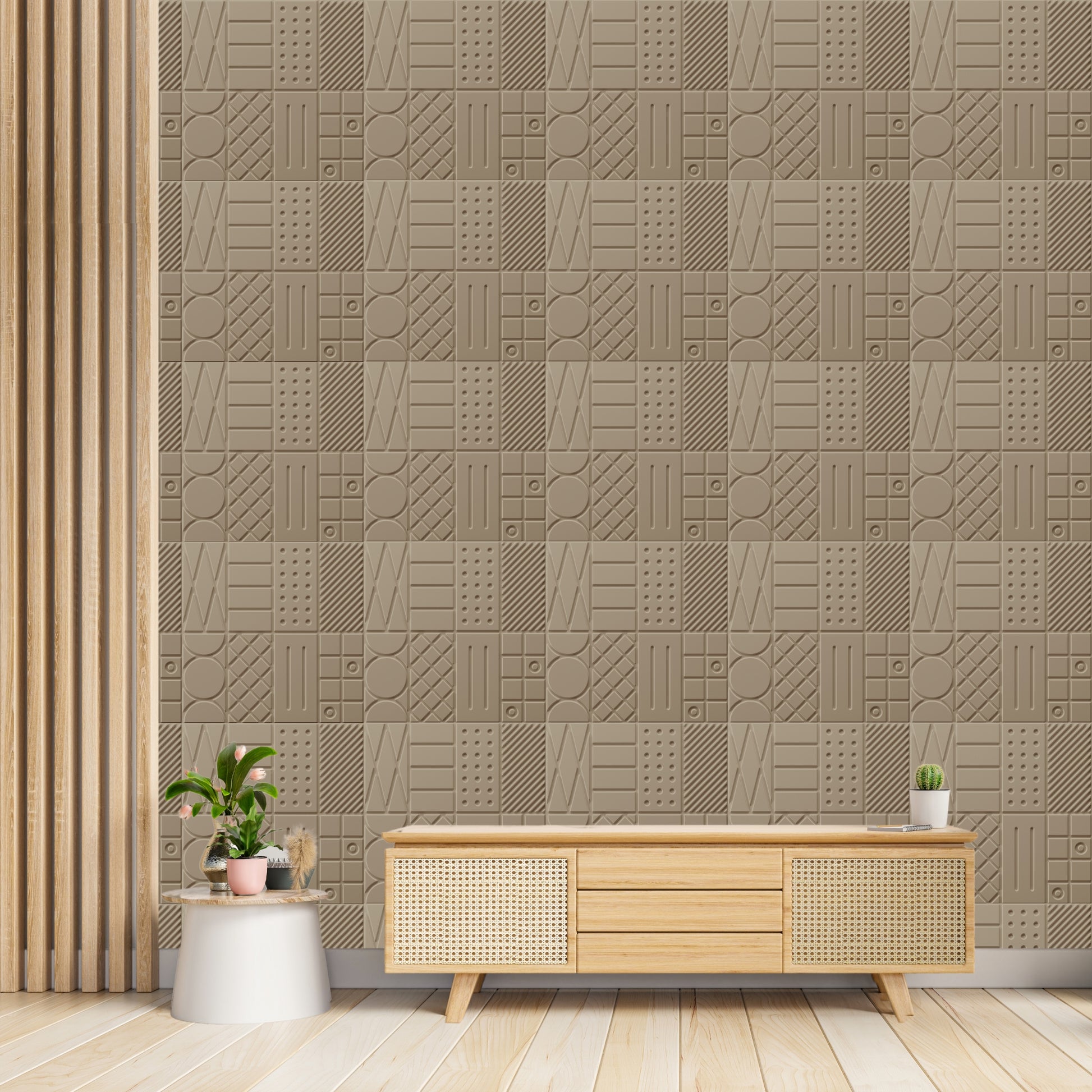 Mega Graige Self Adhesive Panels Square Design