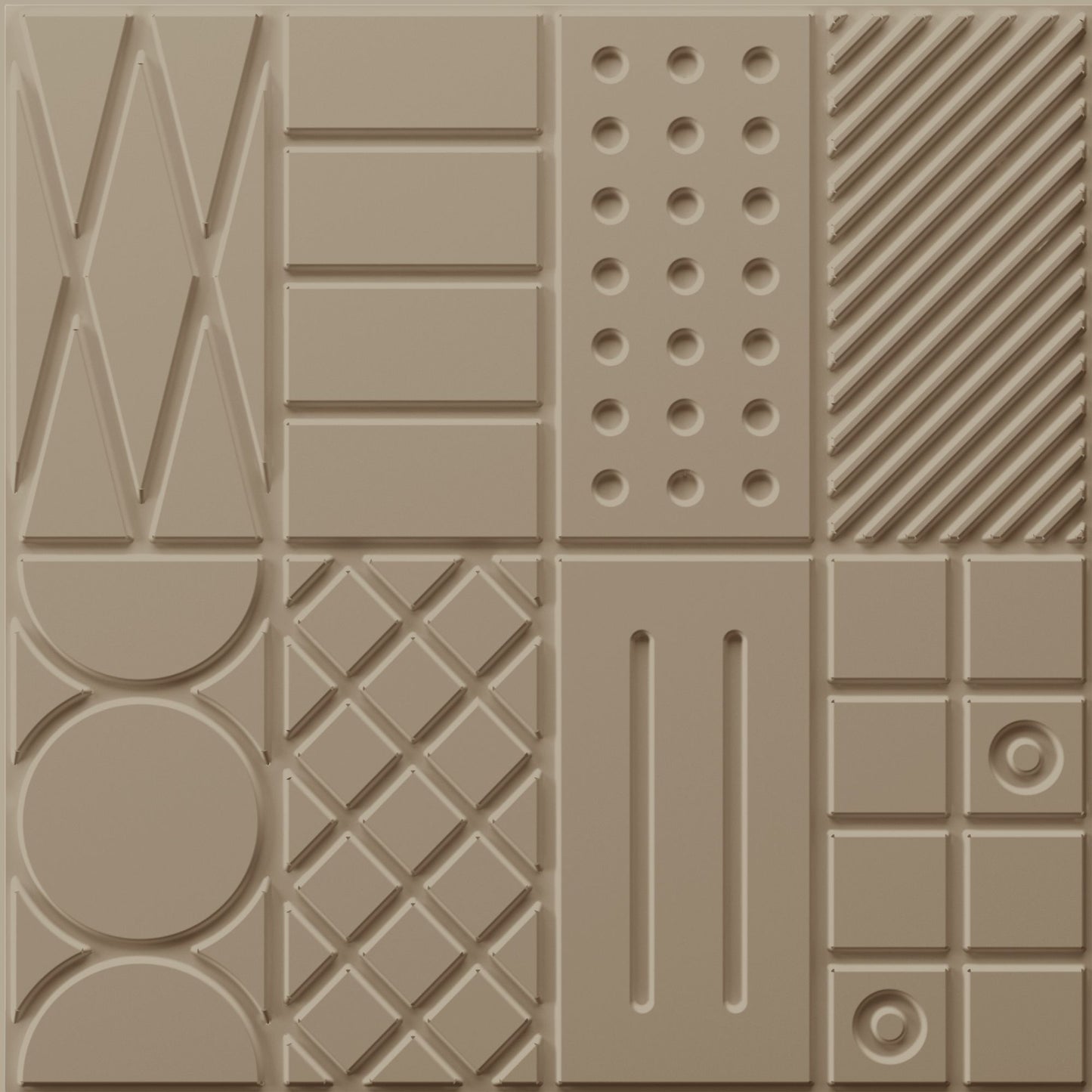Mega Graige Self Adhesive Panels Square Design