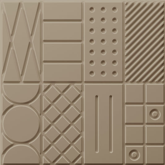 Mega Graige Self Adhesive Panels Square Design