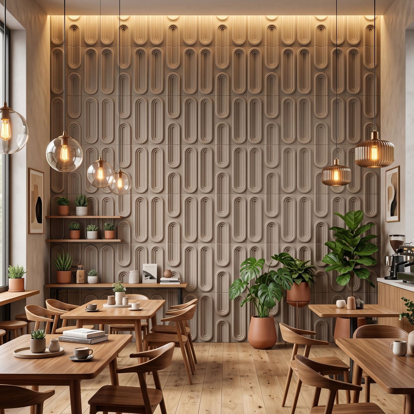 Mega Greige Loops Design 3D Wall Panel-1