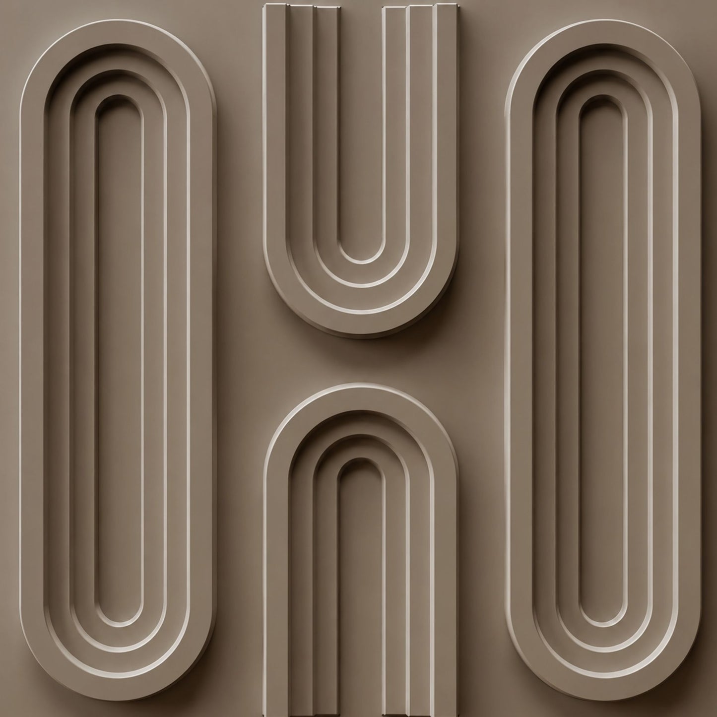 Mega Greige Loops Design 3D Wall Panel