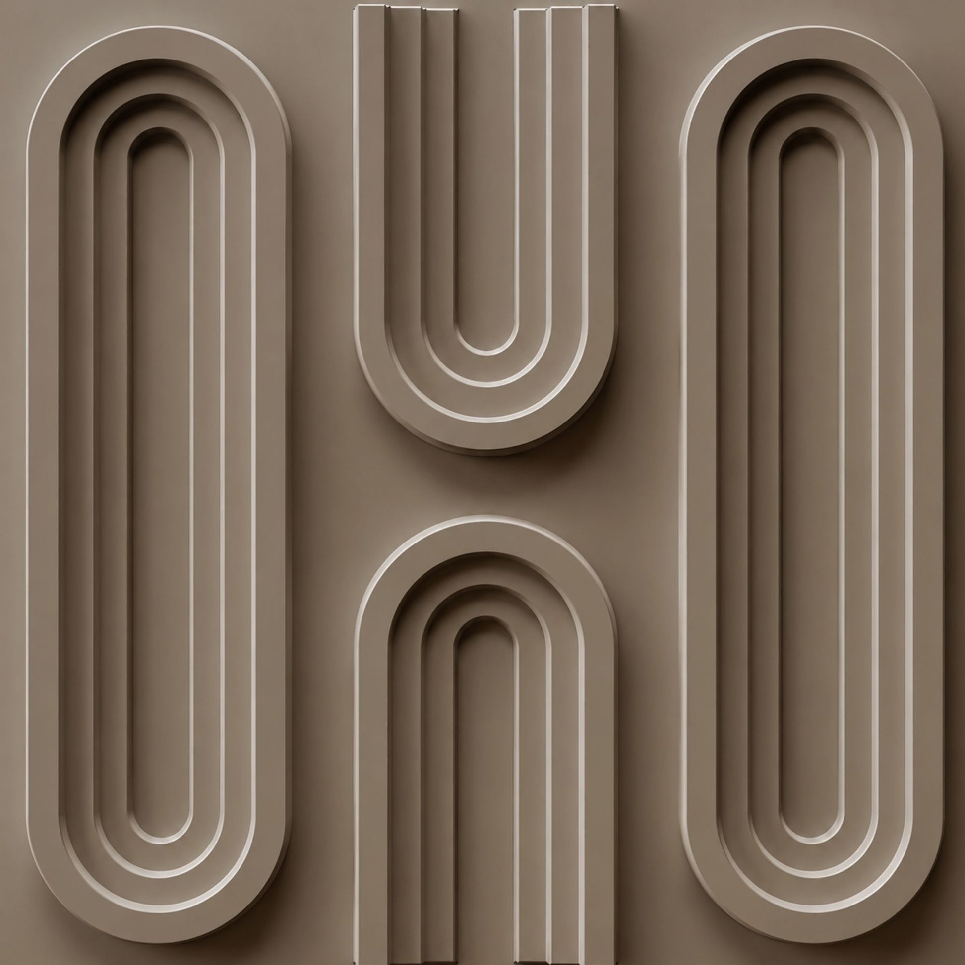 Mega Greige Loops Design 3D Wall Panel