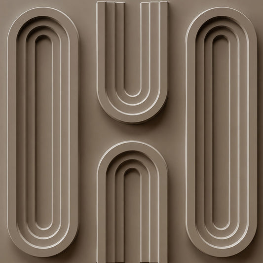 Mega Greige Loops Design 3D Wall Panel