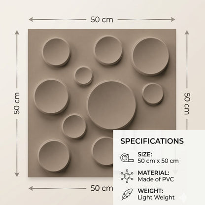 Mega Greige Moon Design 3D Wall Panel-3