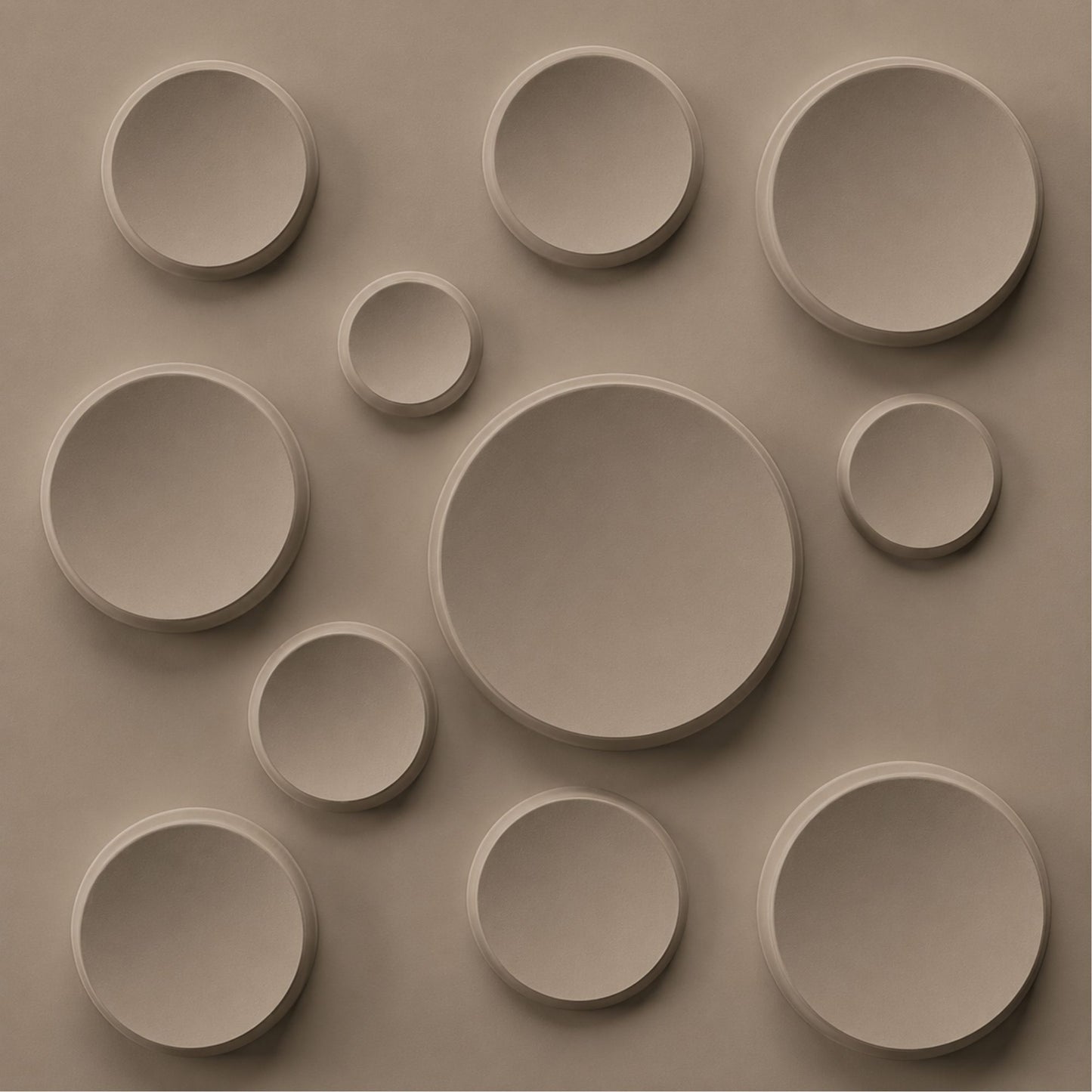 Mega Greige Moon Design 3D Wall Panel