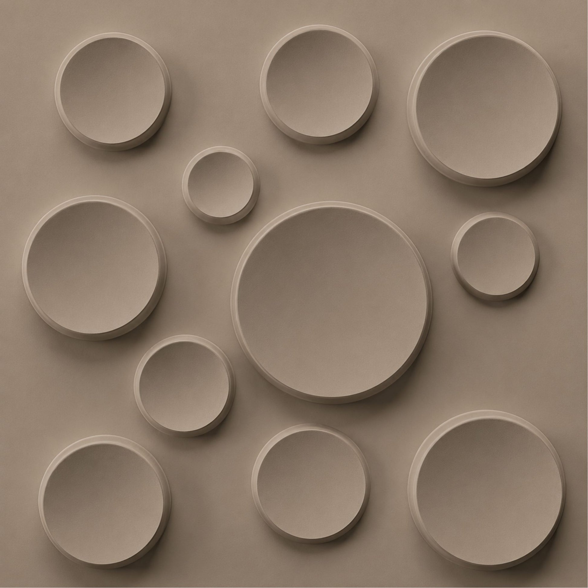 Mega Greige Moon Design 3D Wall Panel