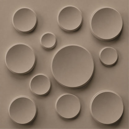 Mega Greige Moon Design 3D Wall Panel