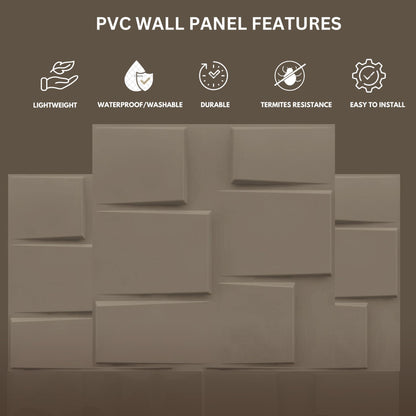 Mega Greige Stream Design 3D Wall Panel-3