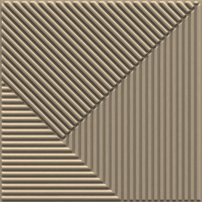 Mega_Greige Stripe Design 3D Wall Panel