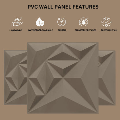 Mega Greige Diamond Design 3D Wall Panel-3