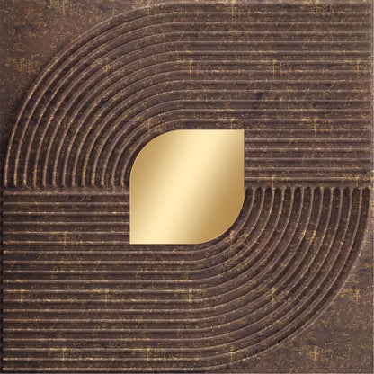 Meganum Brown - Copper Self Adhesive PVC wall Panels Curve Line Design
