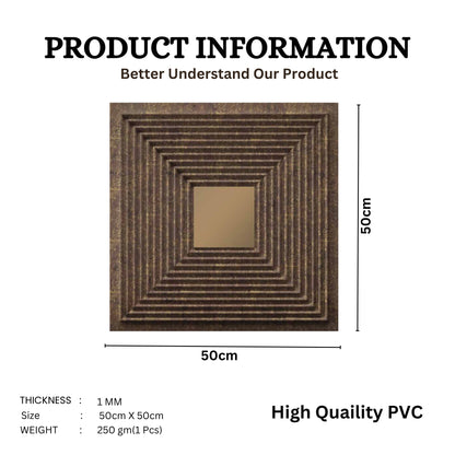 Meganum Brown - Copper Self Adhesive Panels Line Design
