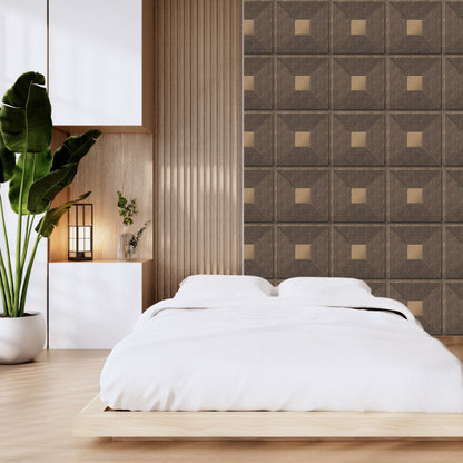 Meganum Brown - Copper Self Adhesive Panels Line Design