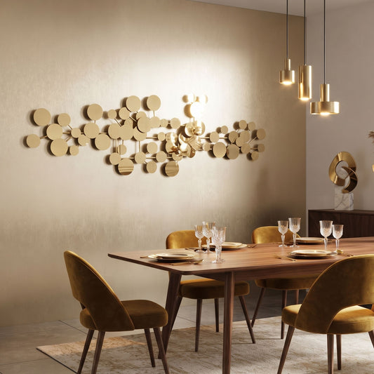 Metal Wall Art - Size 1.5X50 cm| Abstract Circle