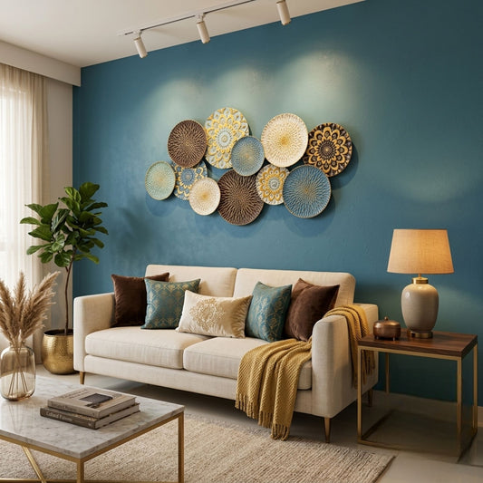 Metal Wall Art - Size 121X5X60.5 cm| Plates Art