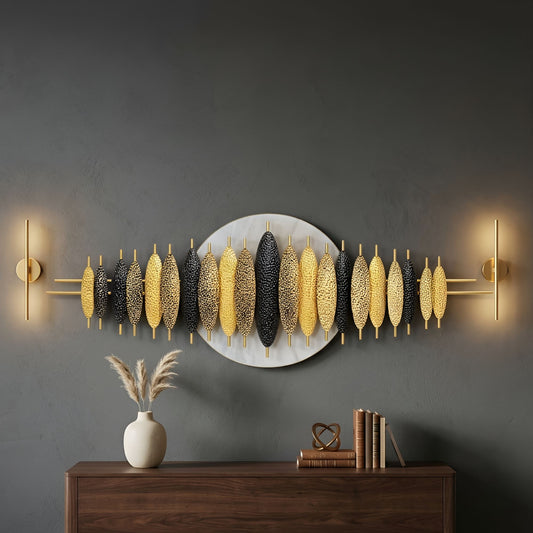 Metal Wall Art - Size 141.5X8X73 cm| Multi Oval Art