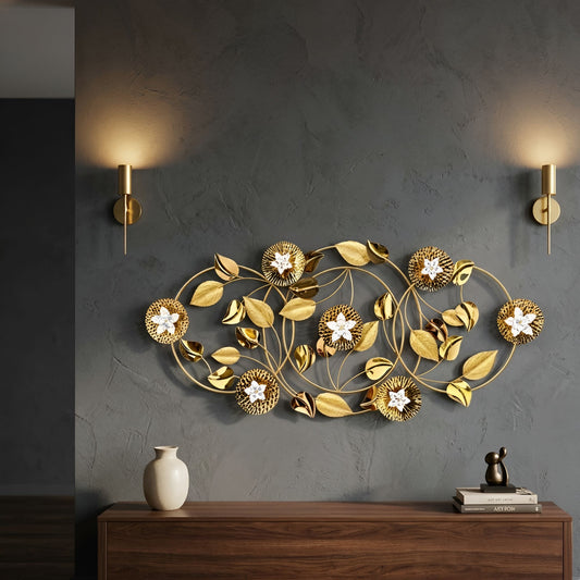 Metal Wall Art - Size 148X62 cm| 3Circle branch