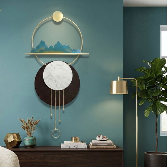 Metal Wall Art - Size 150X70 cm| Blue Mountain